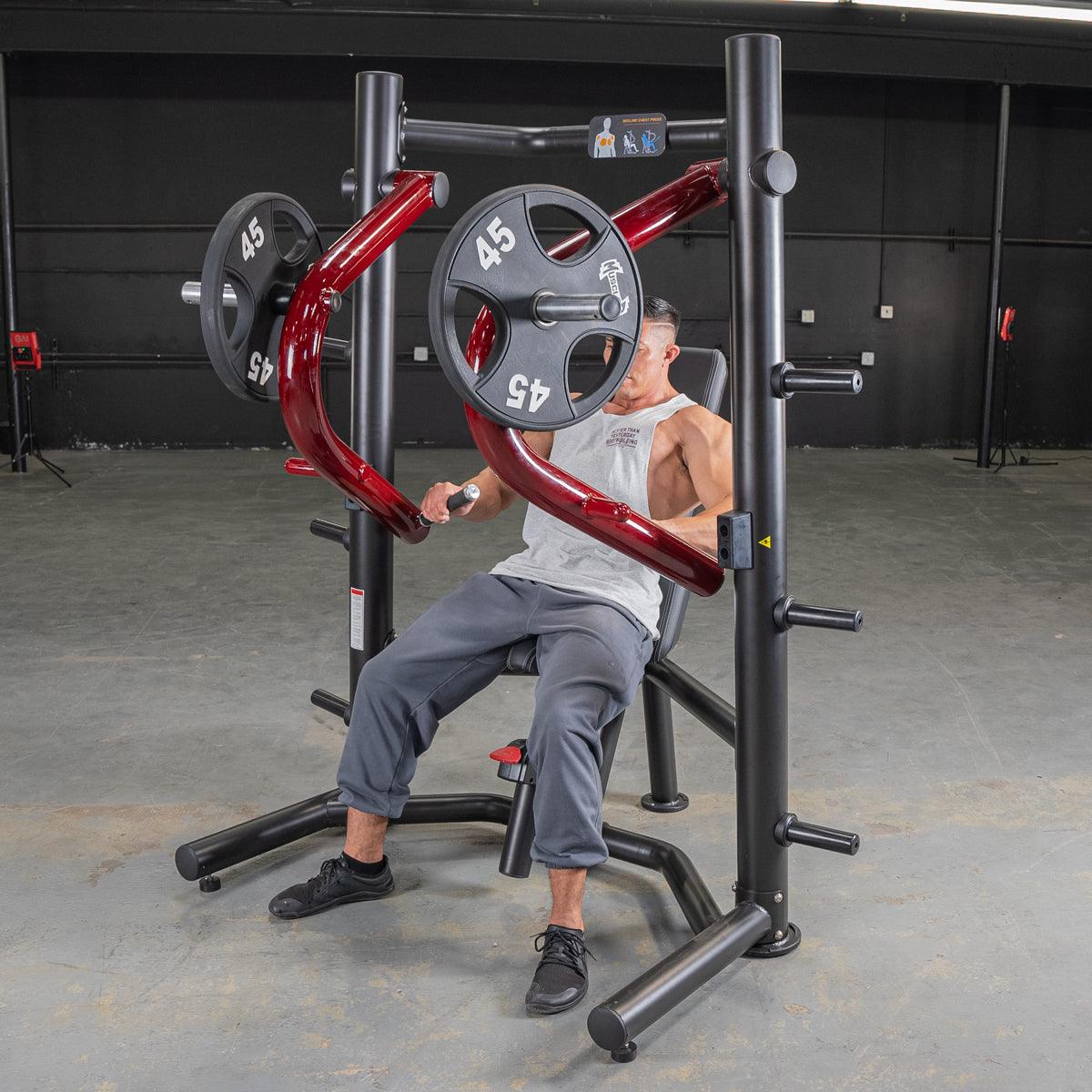 Power Leverage V2 Decline Chest Press - Muscle D Fitness - Grit Grind Strength