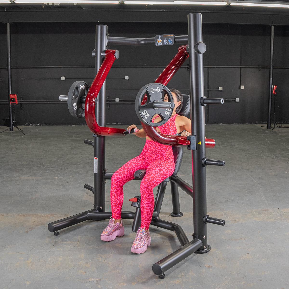 Power Leverage V2 Decline Chest Press - Muscle D Fitness - Grit Grind Strength