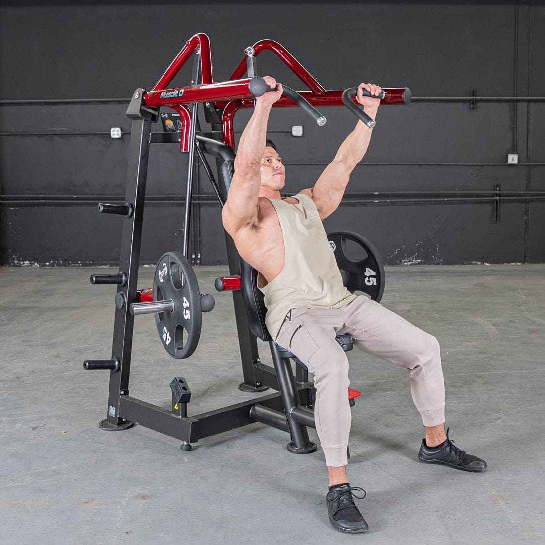 Power Leverage V2 Incline Chest Press - Muscle D Fitness - Grit Grind Strength