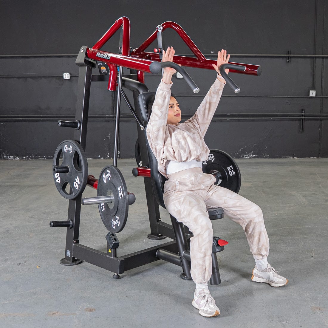 Power Leverage V2 Incline Chest Press - Muscle D Fitness - Grit Grind Strength