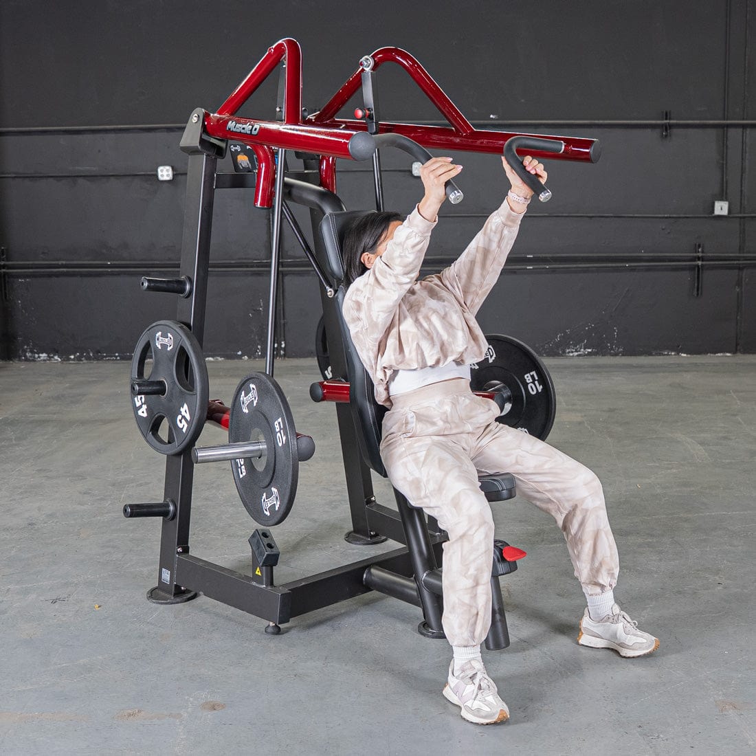 Power Leverage V2 Incline Chest Press - Muscle D Fitness - Grit Grind Strength