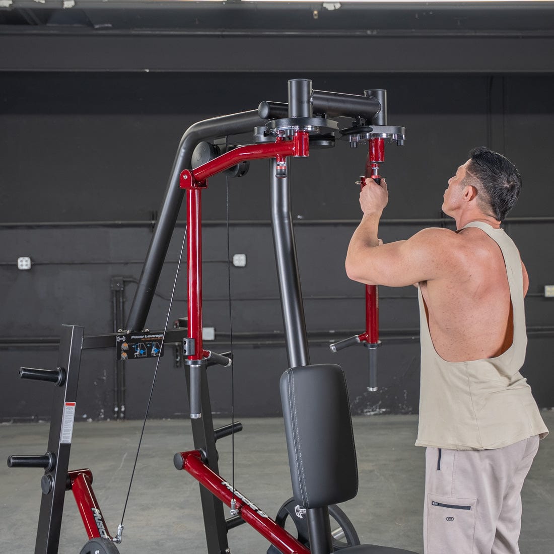 Power Leverage V2 Seated Pec Fly / Rear Delt Combo - Plate Loaded - Weight Storage Included - Grit Grind Strength