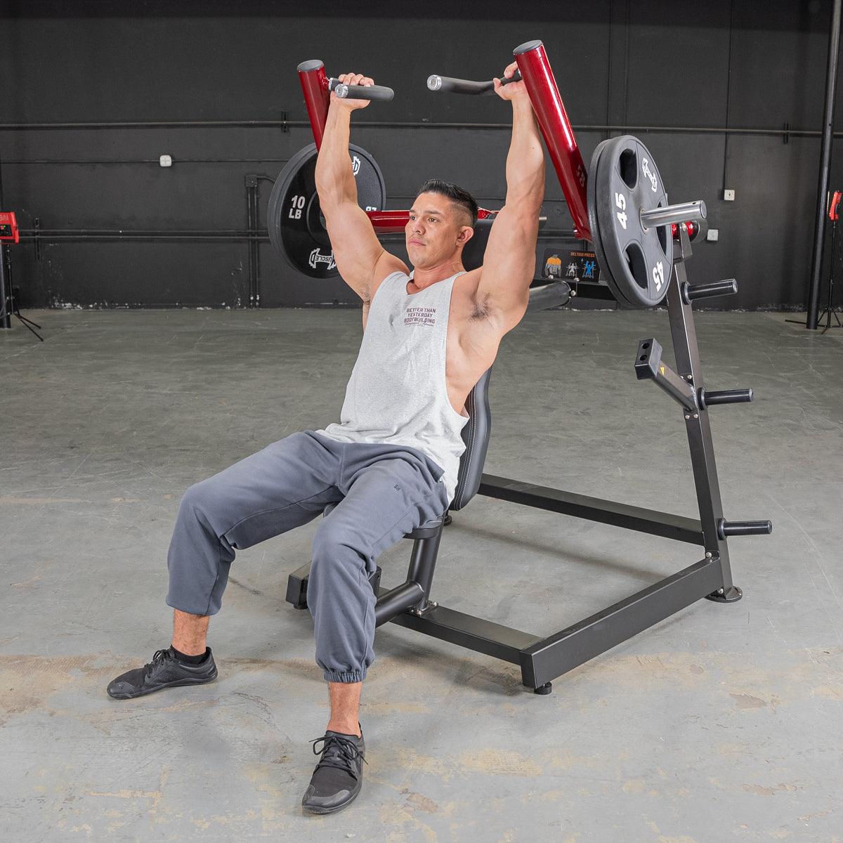 Power Leverage V2 Shoulder Press - Muscle D Fitness - Grit Grind Strength