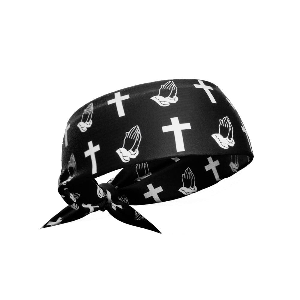 Praying Crosses Tie Headband - Grit Grind Strength