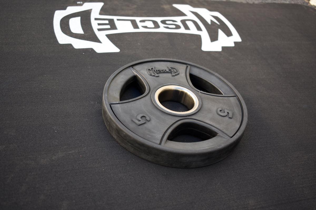 Pro Rubber Olympic Plates - Per Pair - Muscle D Fitness - High - Quality Virgin Rubber Olympic Plates - Grit Grind Strength