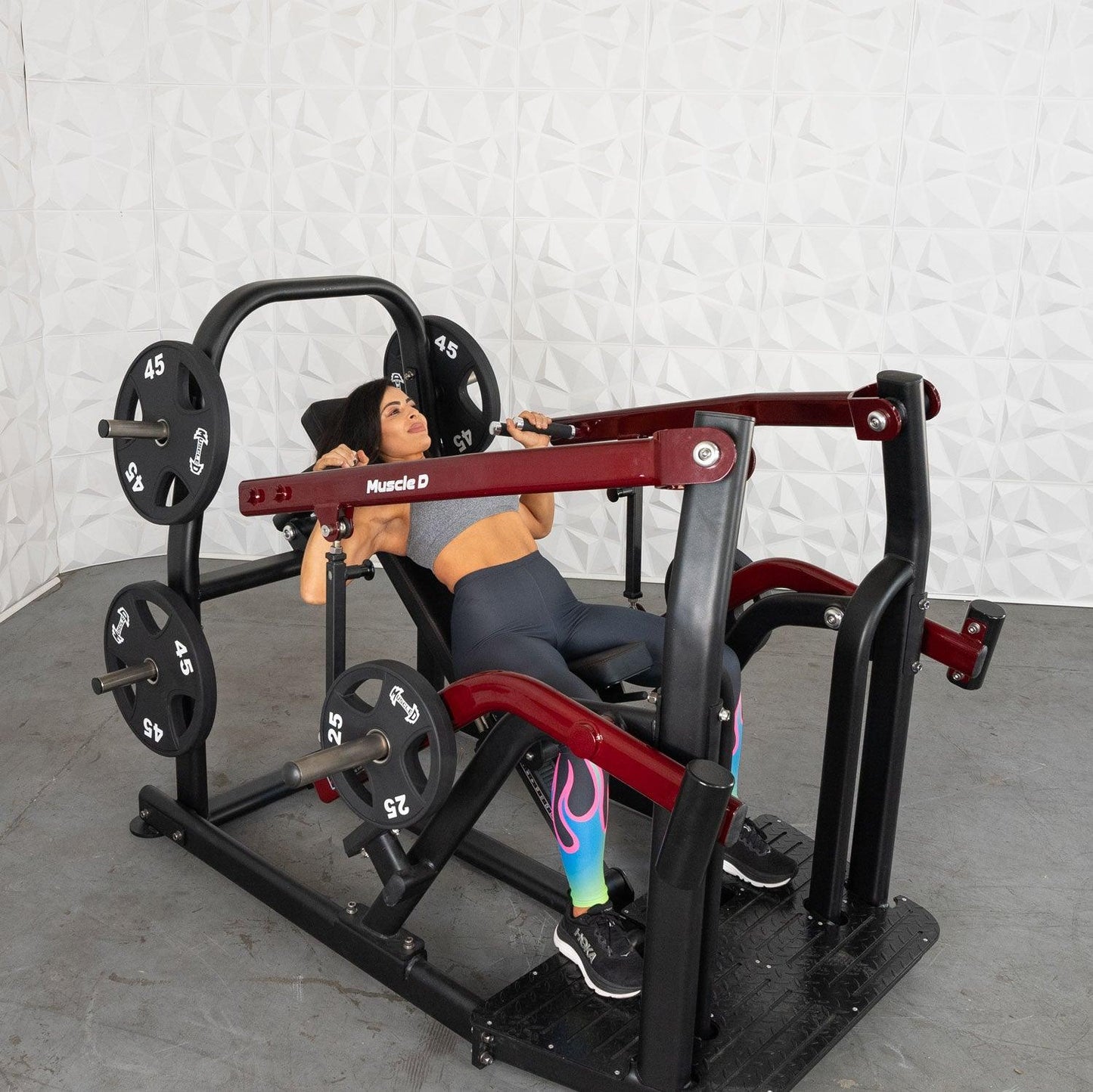 Pro Strength Incline Chest / Shoulder Press - Muscle D Fitness - Adjustable - Plate Loaded - Pec Delt Training - Grit Grind Strength