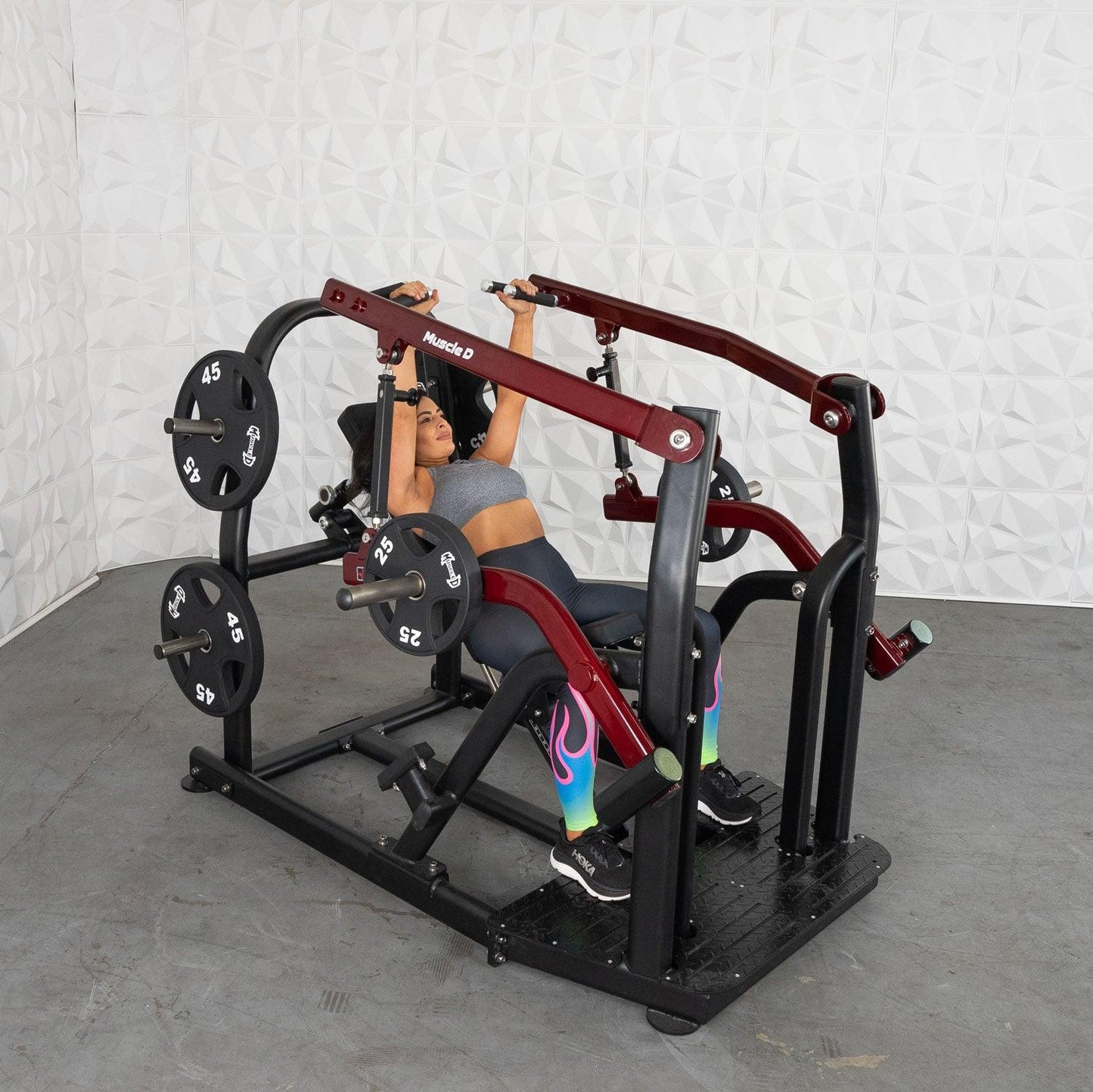 Pro Strength Incline Chest / Shoulder Press - Muscle D Fitness - Adjustable - Plate Loaded - Pec Delt Training - Grit Grind Strength