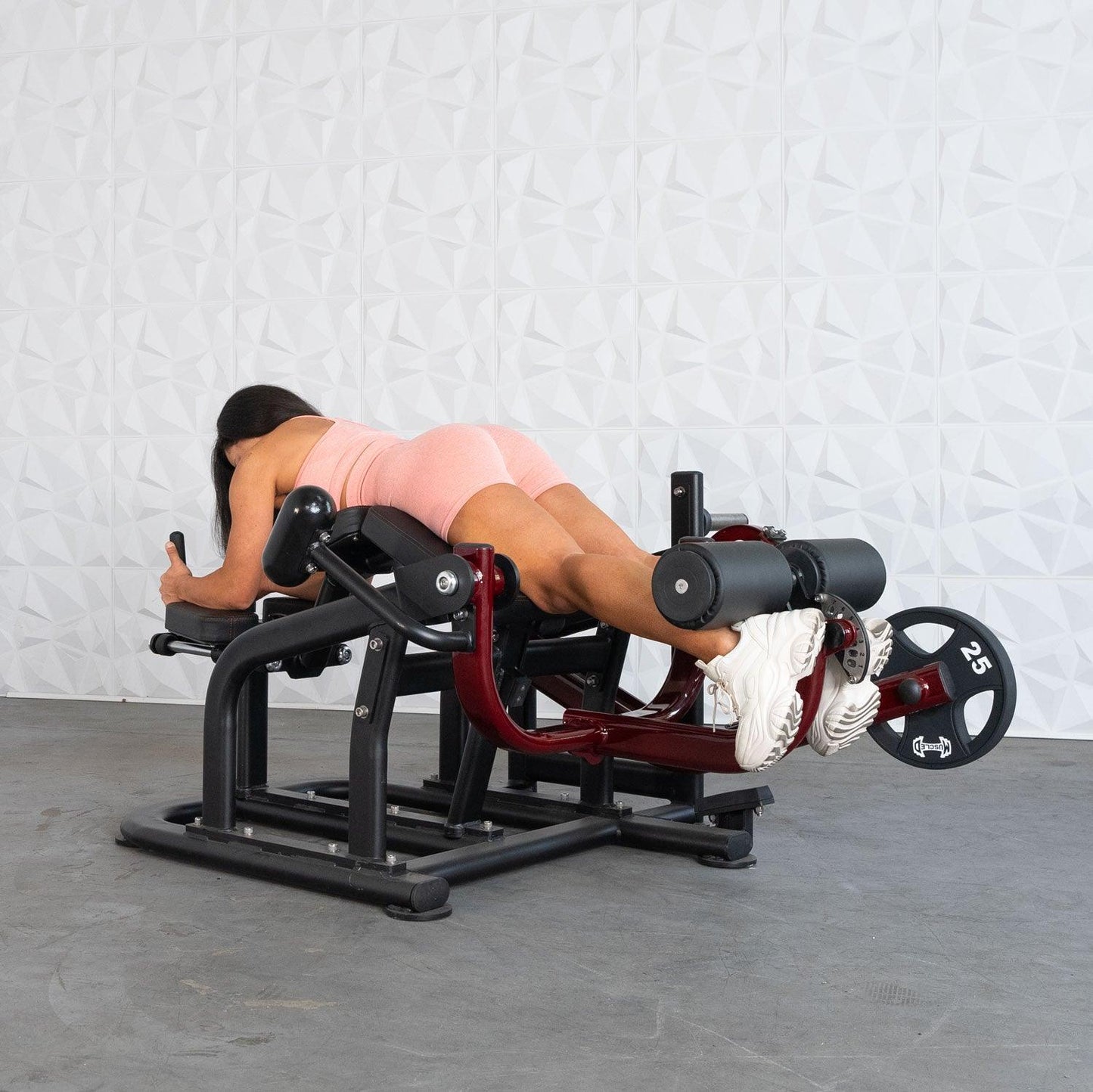 Pro Strength Prone Leg Curl Adjustable Plate Loaded Hamstring Machine - Grit Grind Strength