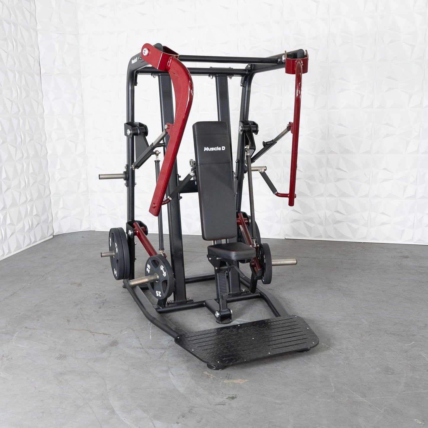 Pro Strength Wide Chest Press - Muscle D Fitness - Premium Adjustable Plate Loaded Bench Press - Grit Grind Strength