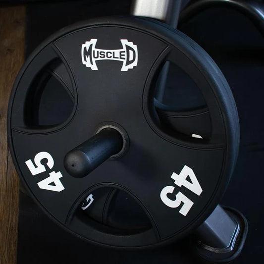 Pro Urethane Coated Olympic Plates - Per Pair / Set - Muscle D Fitness - Olympic Weight Pair - Grit Grind Strength