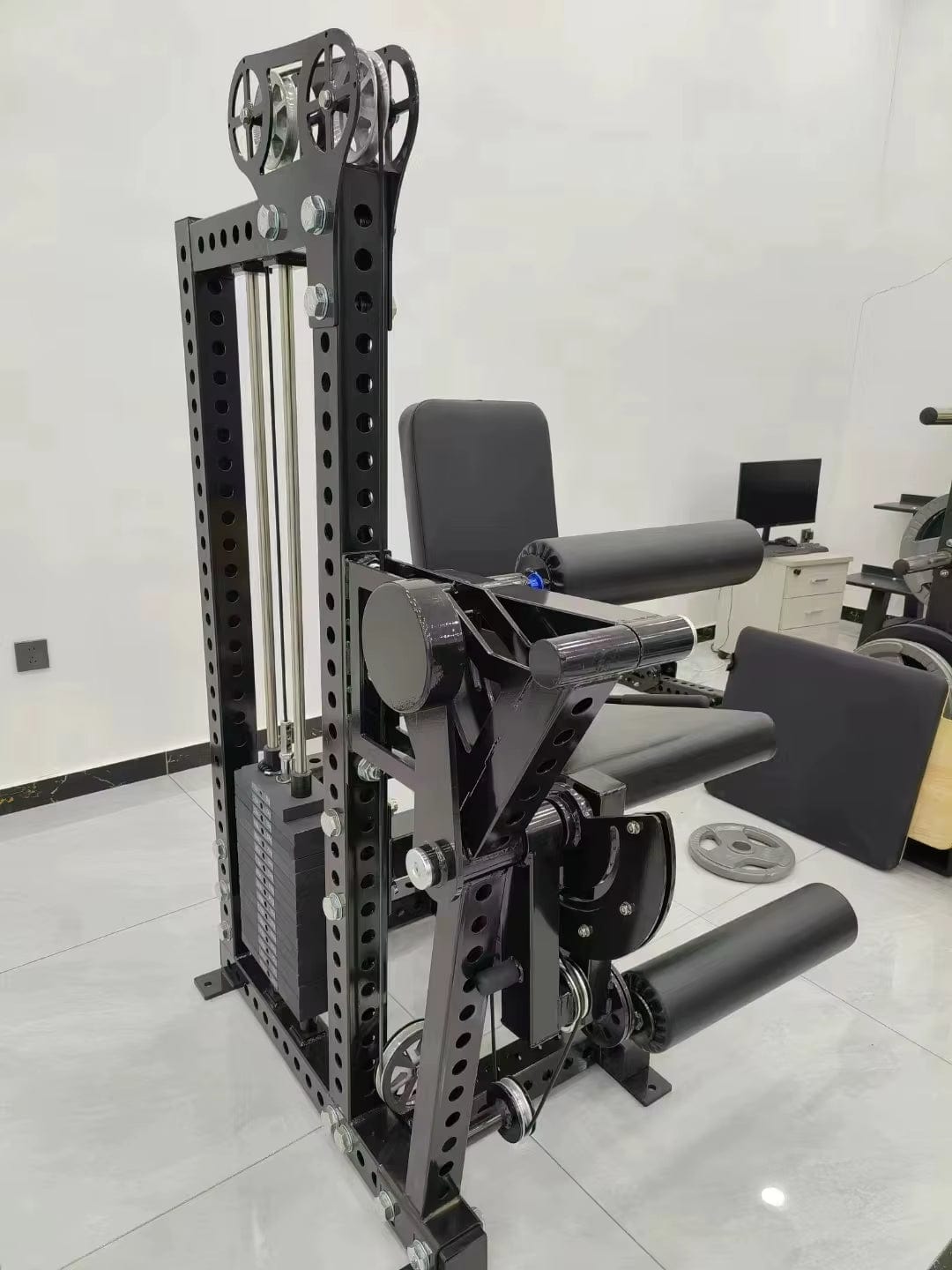 Rizhao Dual GYM Fitness Workout Set 2 in 1 Pin Load Selection Leg Curl and Extension Machine - Grit Grind Strength