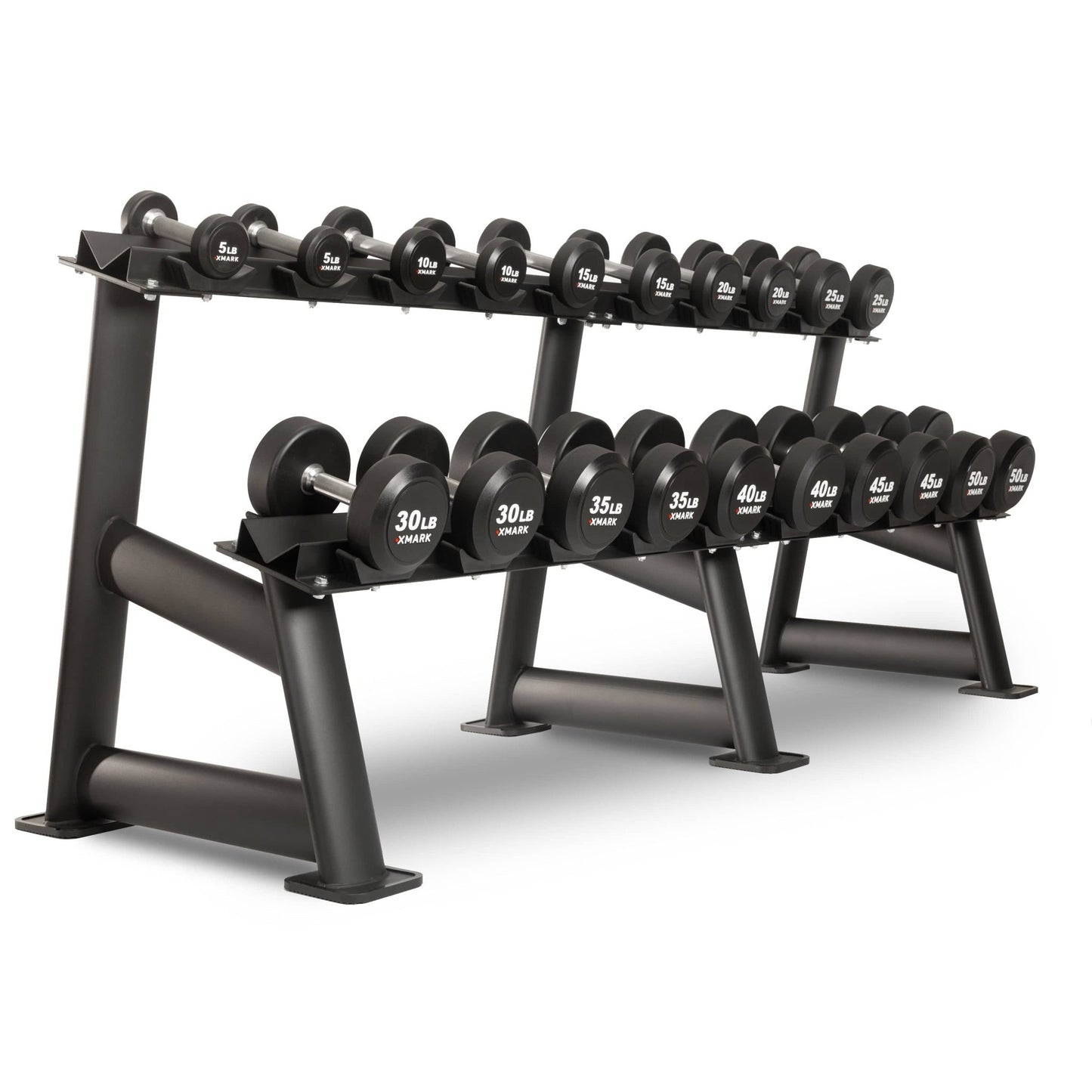 Round Commercial Urethane Dumbbells (5 - 50 lb and 5 - 75 lb Sets) - Grit Grind Strength