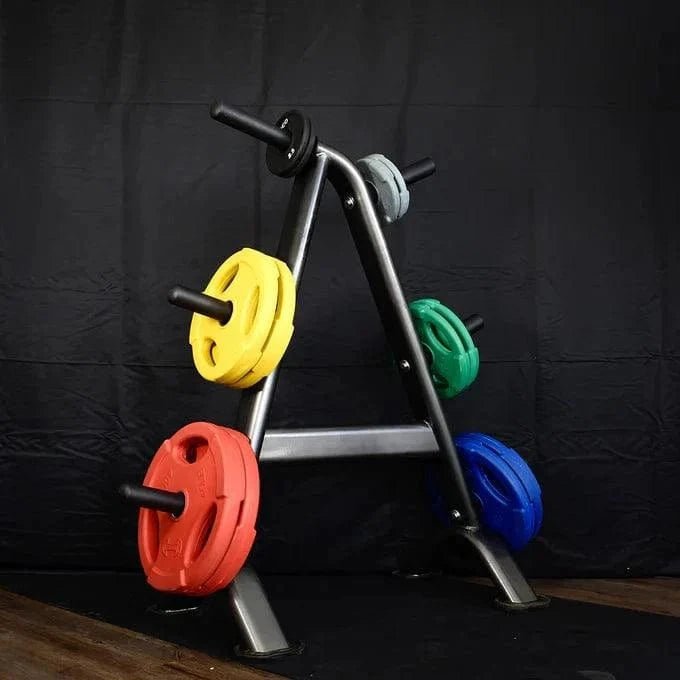 RUBBER COATED COLORED OLYMPIC PLATES: Rubber Plates, per Pair - Muscle D Fitness - Weights Pairs - Grit Grind Strength