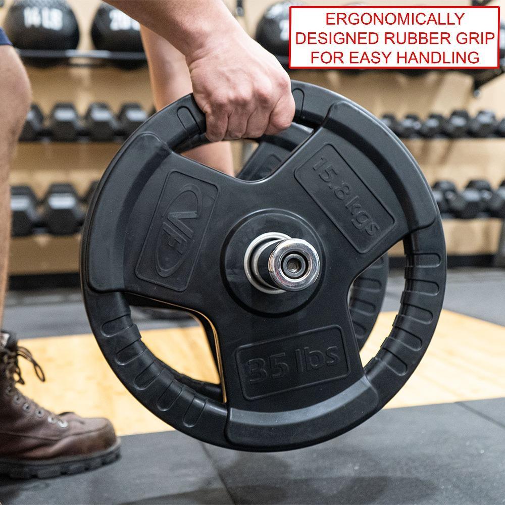Rubber Olympic Plates (LB) - Grit Grind Strength