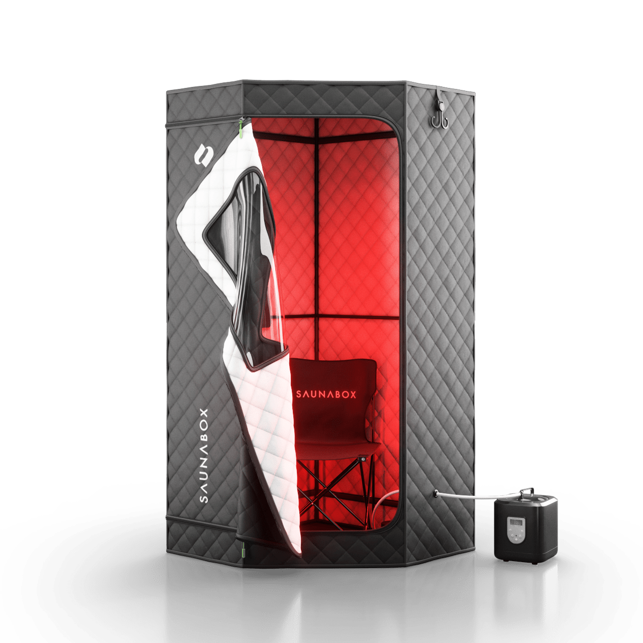 SaunaBox® SmartSteam Pro With Red - Light Therapy - Grit Grind Strength