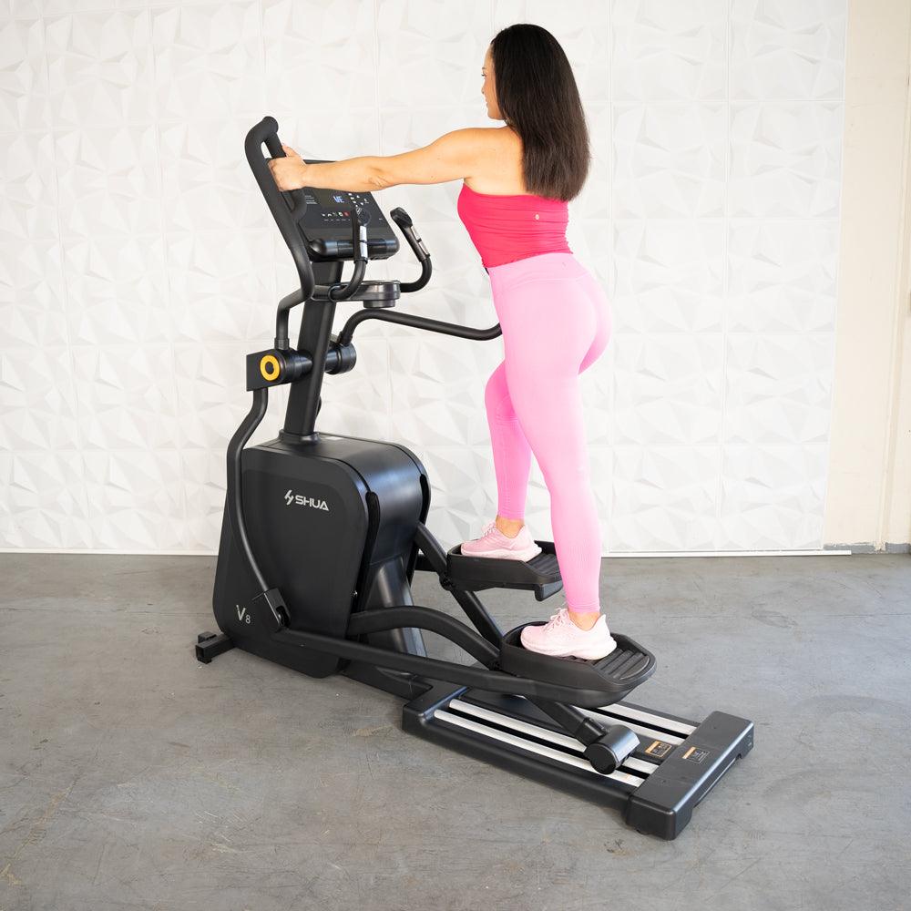 Self Powered Commercial Cross Trainer - Elliptical - Muscle D Fitness - Durable Commercial - Grade Cross Trainer Elliptical - Grit Grind Strength
