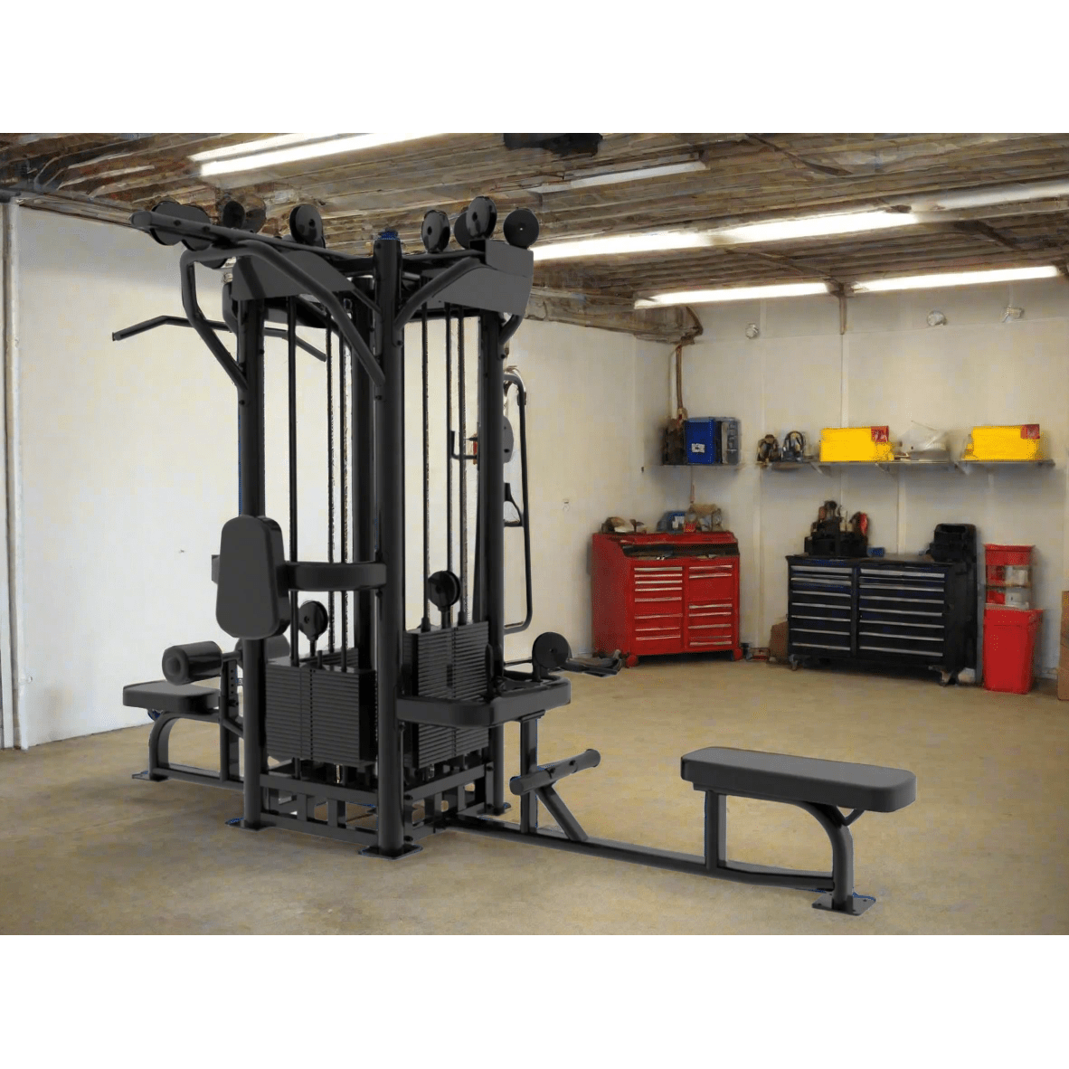 SFE Commercial 4 Station Jungle Gym Machine with (4) Weight Stacks (New) - Grit Grind Strength