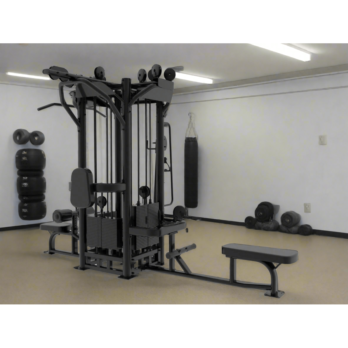 SFE Commercial 4 Station Jungle Gym Machine with (4) Weight Stacks (New) - Grit Grind Strength
