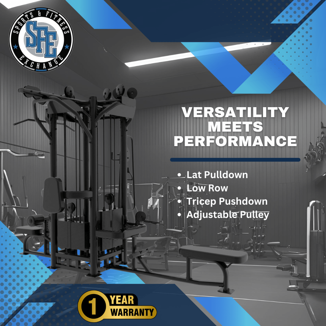 SFE Commercial 4 Station Jungle Gym Machine with (4) Weight Stacks (New) - Grit Grind Strength