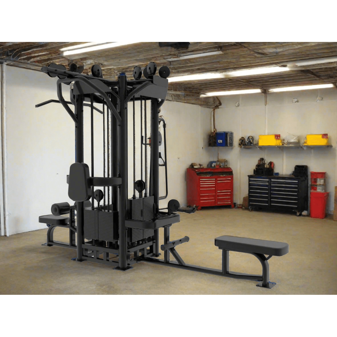 SFE Commercial 4 Station Jungle Gym Machine with (4) Weight Stacks (New) - Grit Grind Strength