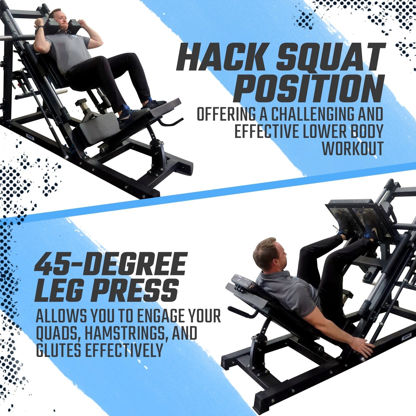 SFE Commercial 45 Degree Plate Loaded Leg Press Hack Squat Combo (New) - Grit Grind Strength