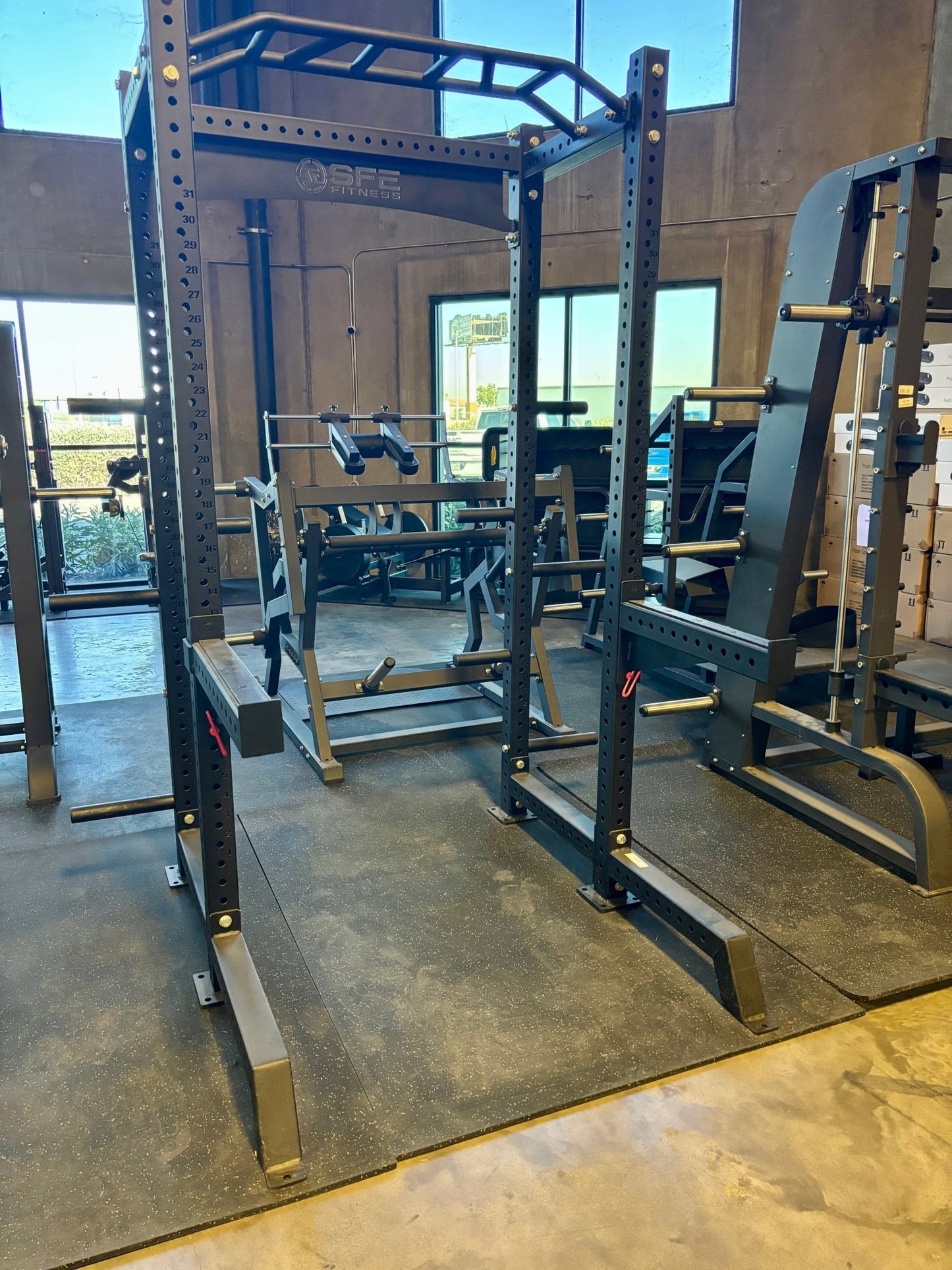 SFE Commercial Full Power Rack (Squat Rack) with Weight Storage (New) - Grit Grind Strength