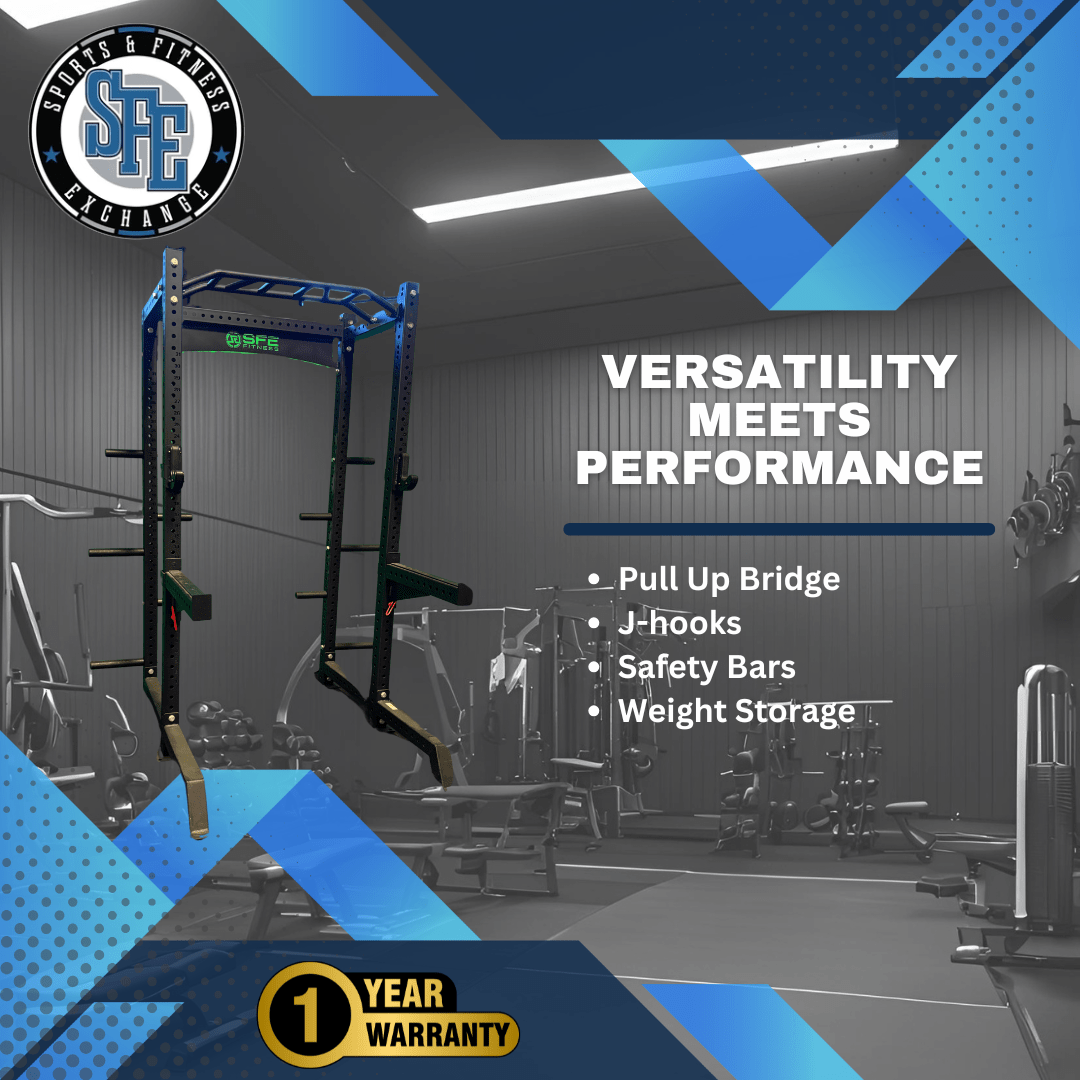 SFE Commercial Full Power Rack (Squat Rack) with Weight Storage (New) - Grit Grind Strength