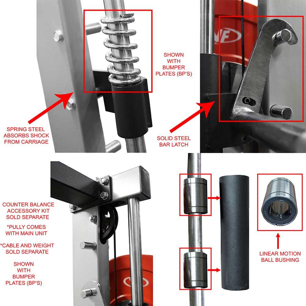 Smith Machine with Olympic Storage Pegs - Grit Grind Strength