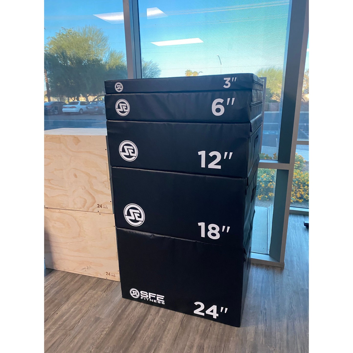 Sports & Fitness Exchange Accessories SFE Foam Plyo Box - 5 Piece Set - 3",6",12",18",24" (New)