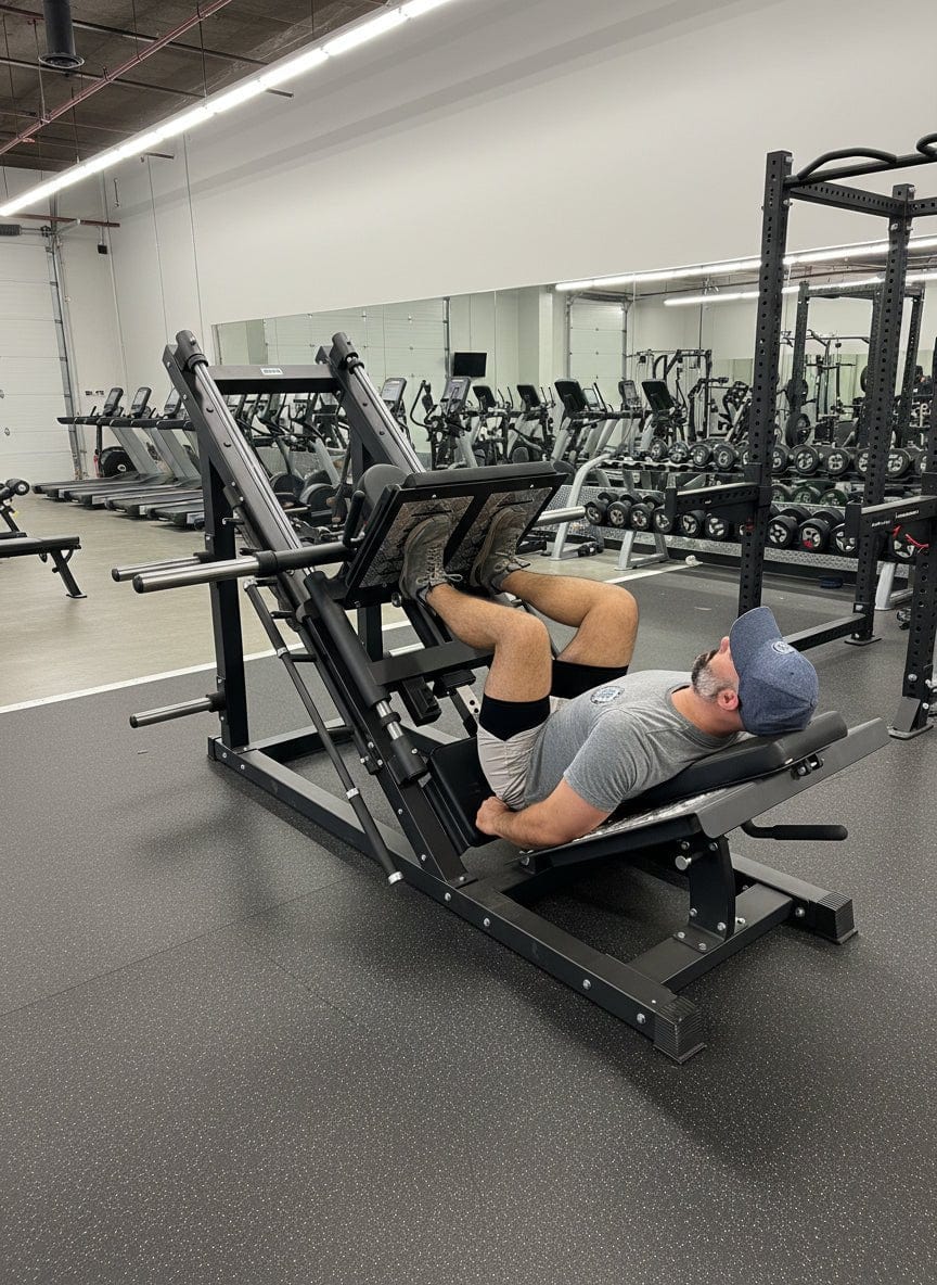 Sports & Fitness Exchange Plate Loaded Machine SFE Commercial 45 Degree Plate Loaded Leg Press Hack Squat Combo