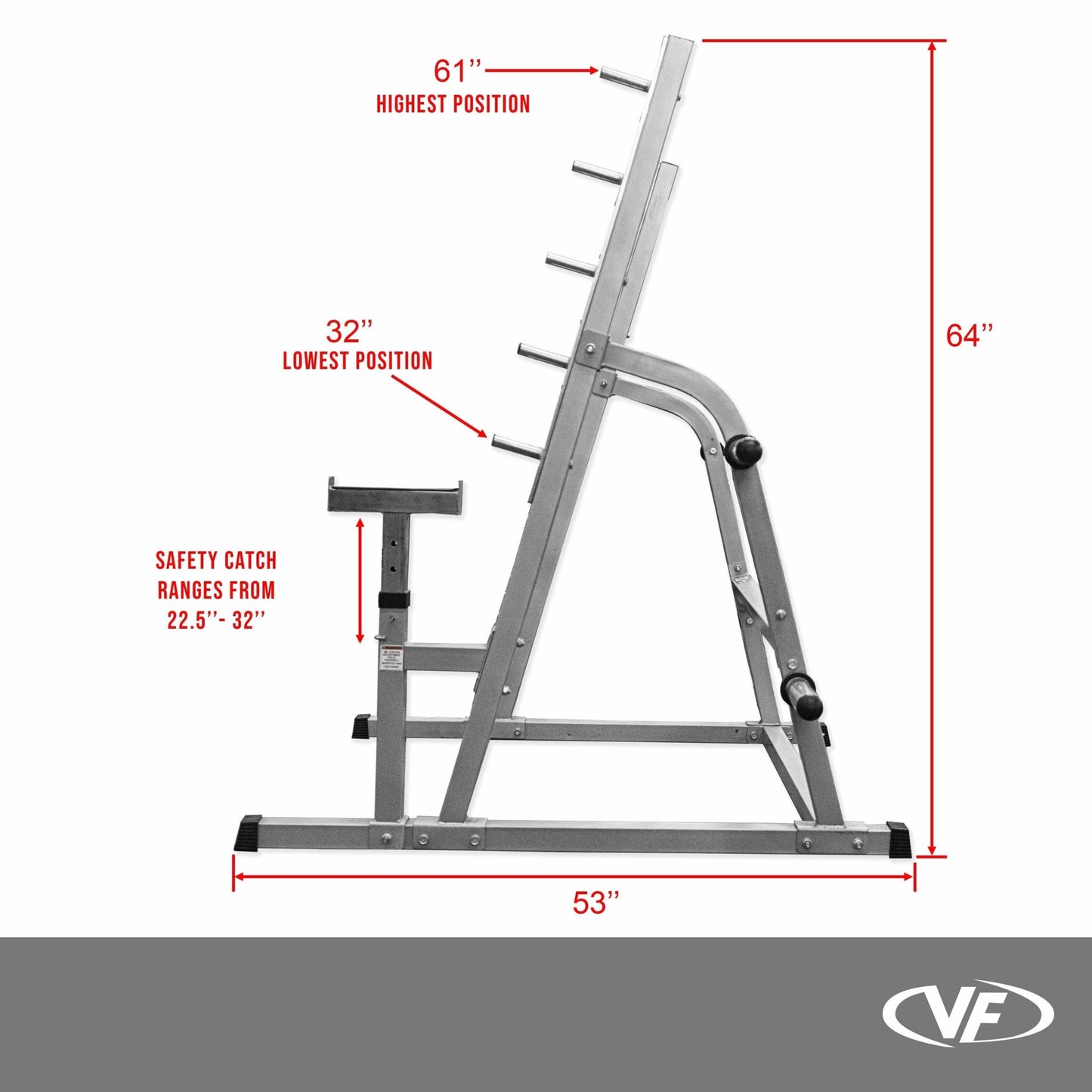 Squat - Bench Press Combo Rack w/ Plate Storage - Grit Grind Strength