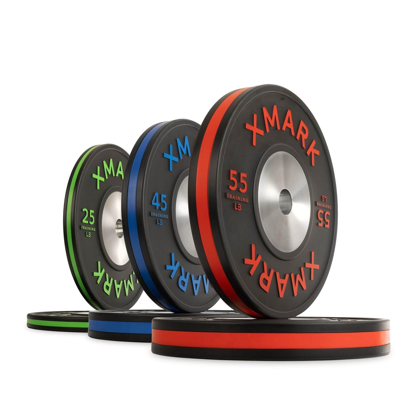 Striped Premium IWF Training Bumper Plates (LB) Pairs and Sets - Grit Grind Strength