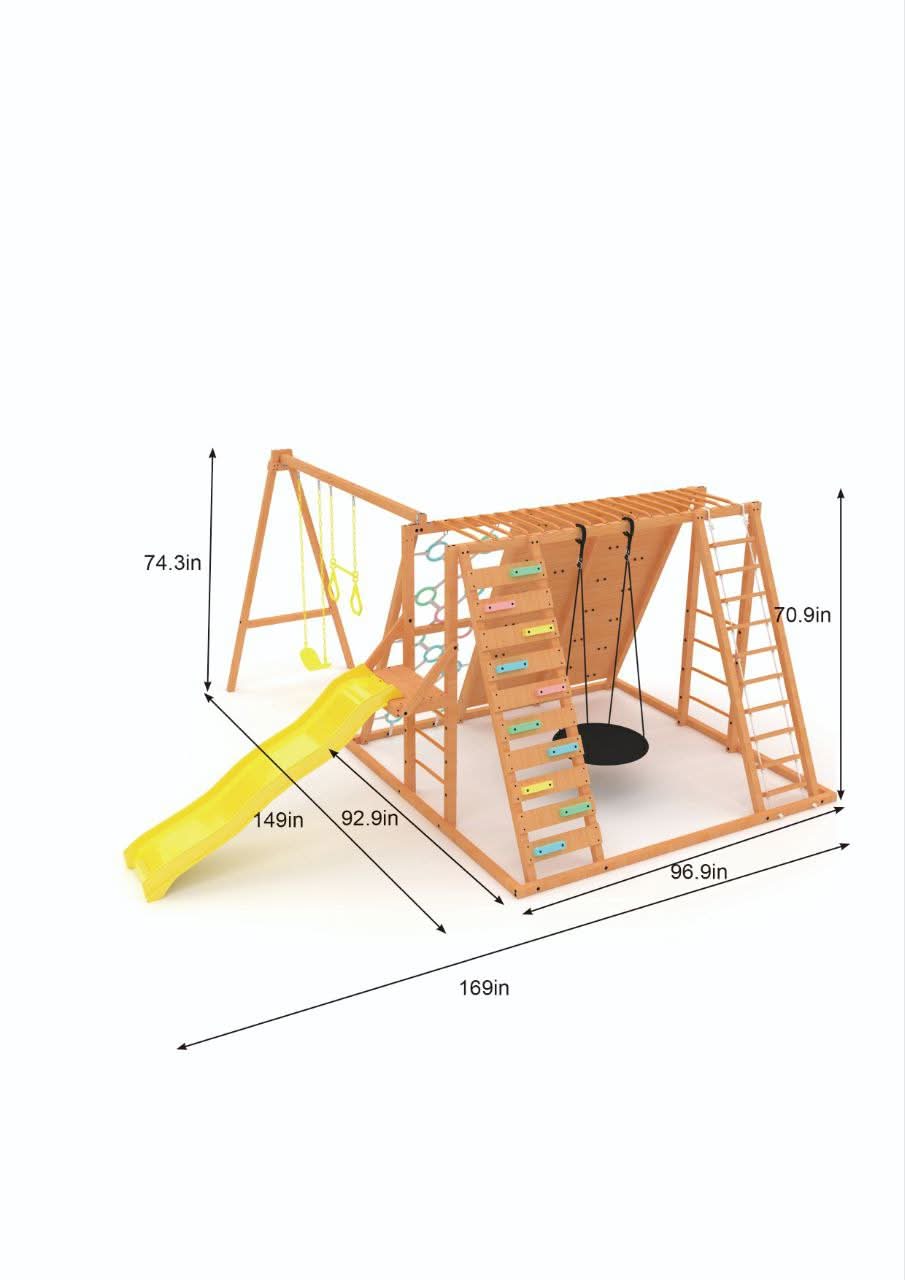 Sycamore Backyard Climbing Set – 2 Swings, Trapeze Bar & Outdoor Fun - Grit Grind Strength