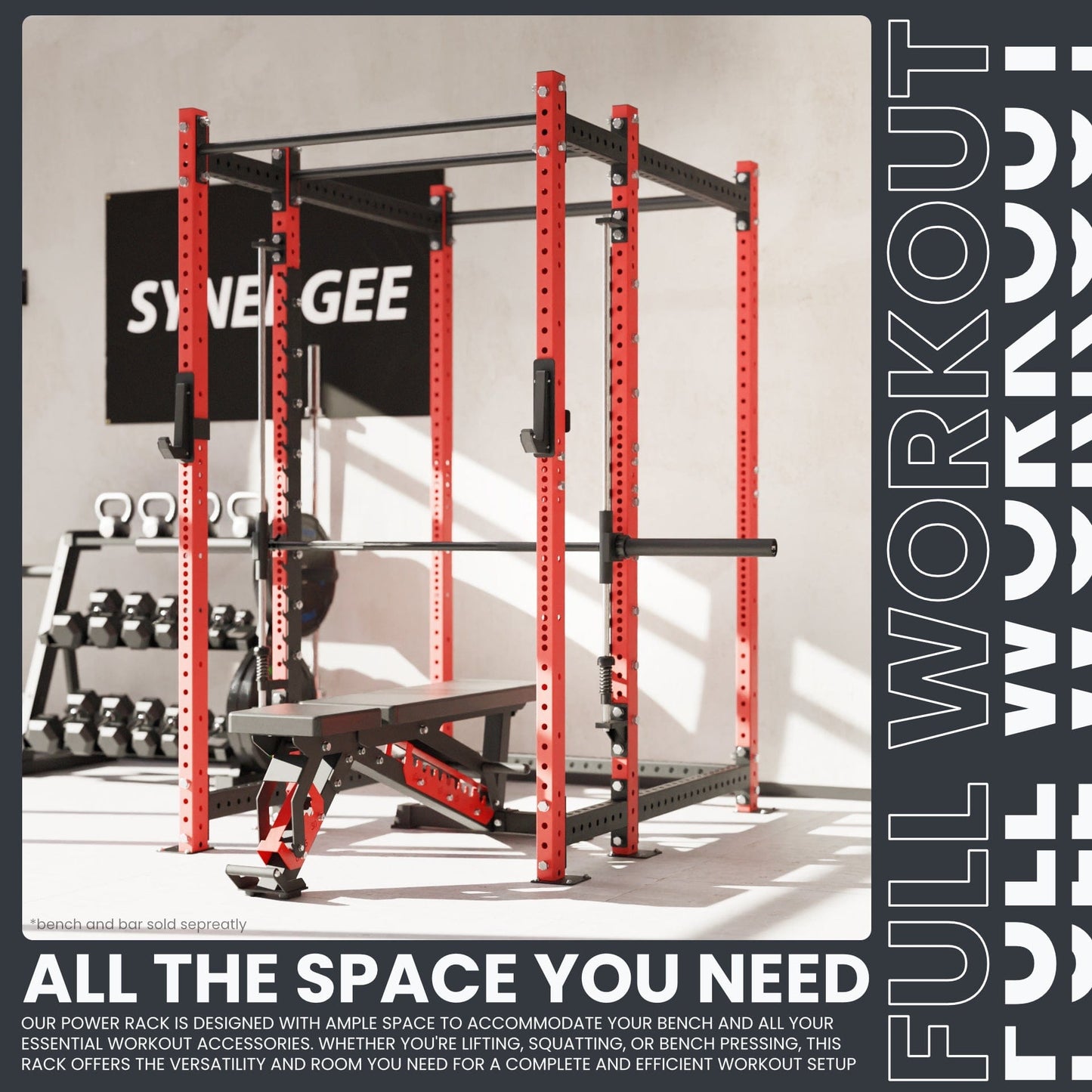 Synergee 2300 Series Power Cage with Smith Machine - Grit Grind Strength