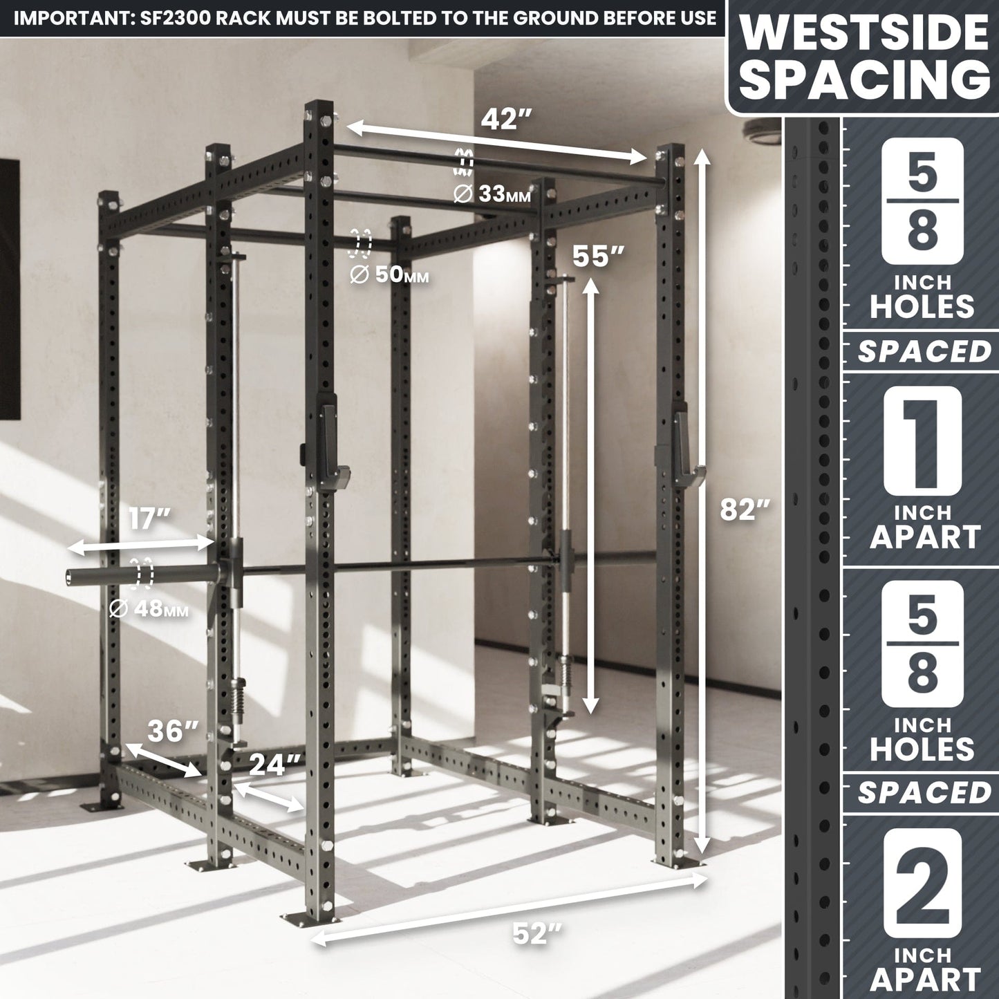 Synergee 2300 Series Power Cage with Smith Machine - Grit Grind Strength