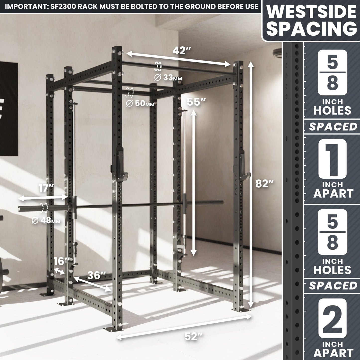 Synergee 2300 Series Power Cage with Smith Machine - Grit Grind Strength
