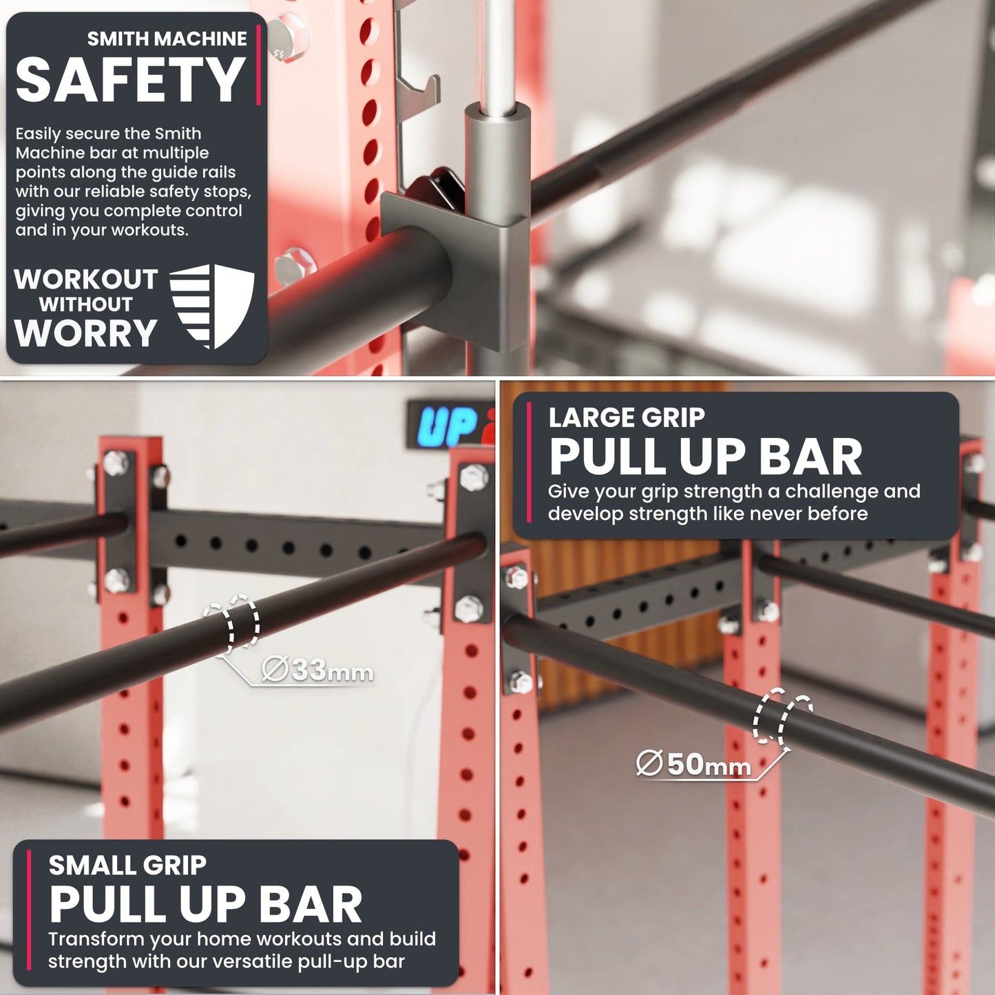 Synergee 2300 Series Power Cage with Smith Machine - Grit Grind Strength