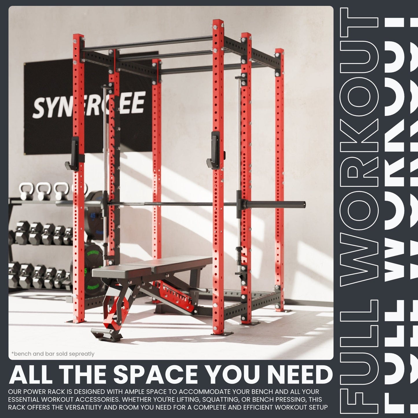 Synergee 2300 Series Power Cage with Smith Machine - Grit Grind Strength