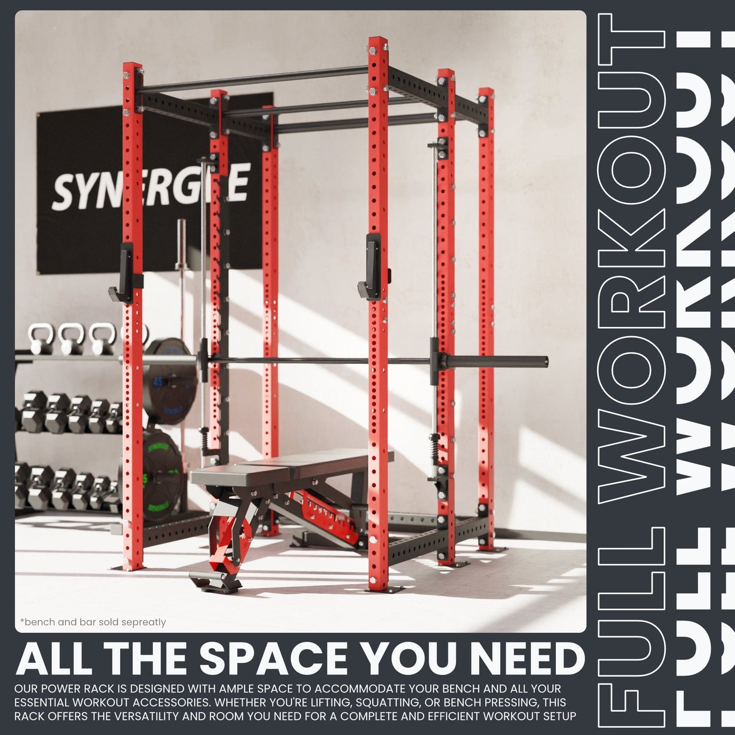 Synergee 2300 Series Power Cage with Smith Machine - Grit Grind Strength