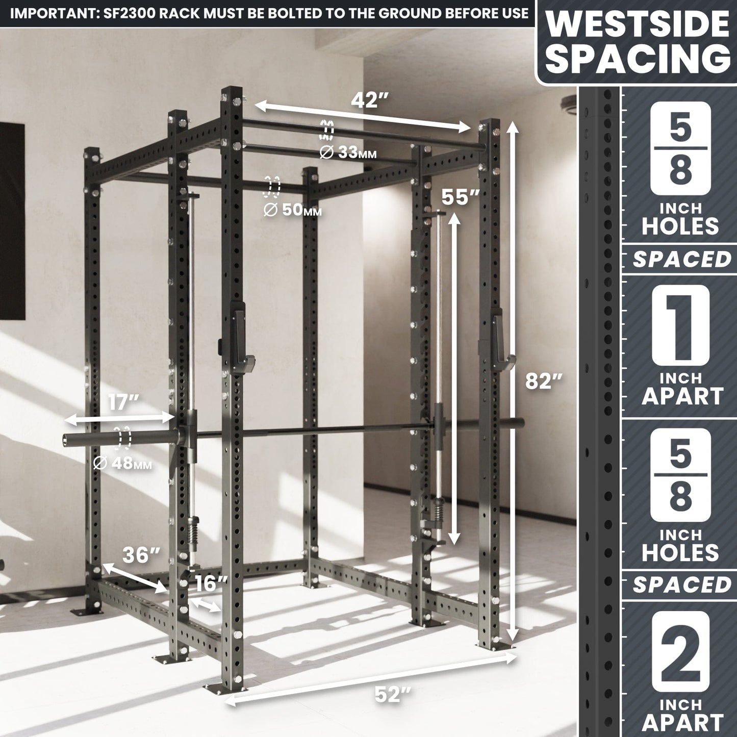 Synergee 2300 Series Power Cage with Smith Machine - Grit Grind Strength