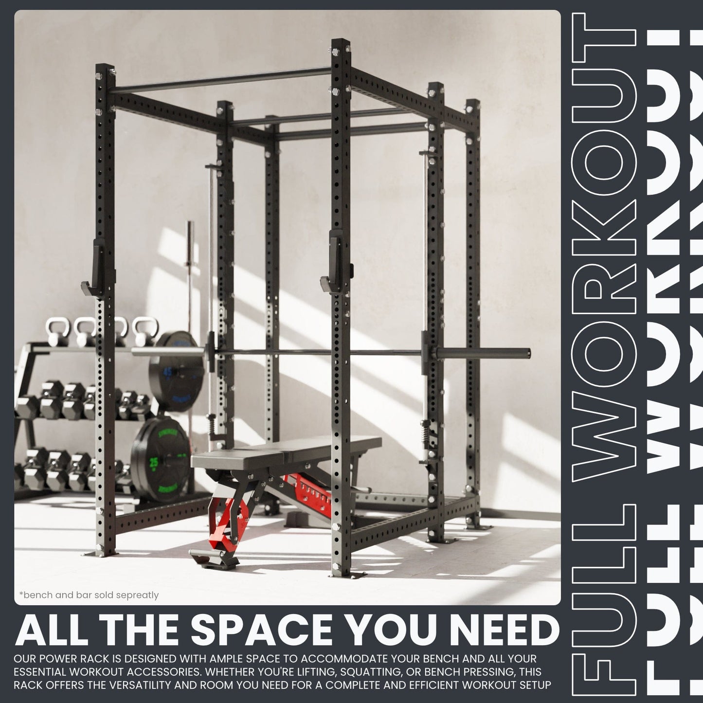 Synergee 2300 Series Power Cage with Smith Machine - Grit Grind Strength