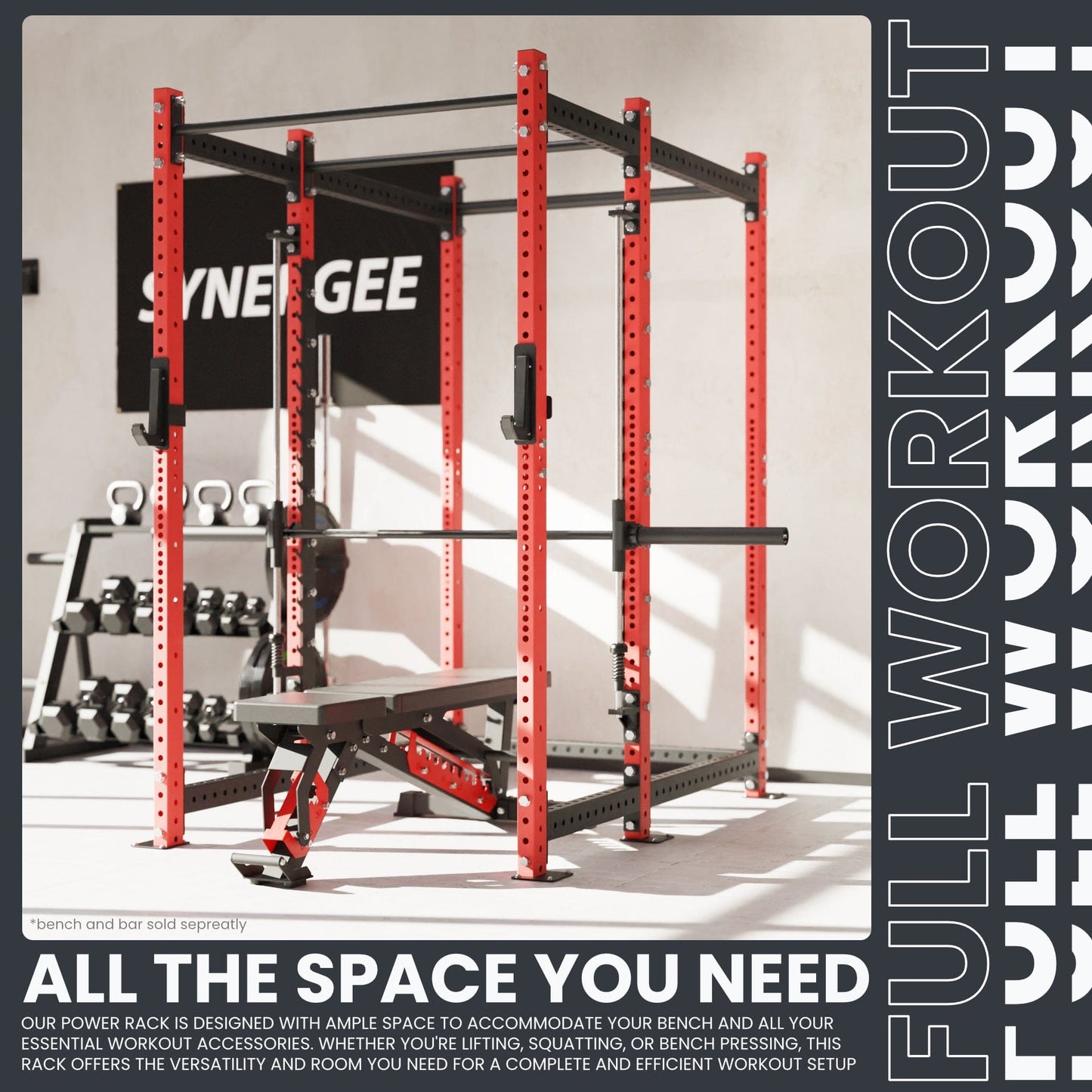 Synergee 2300 Series Power Cage with Smith Machine - Grit Grind Strength