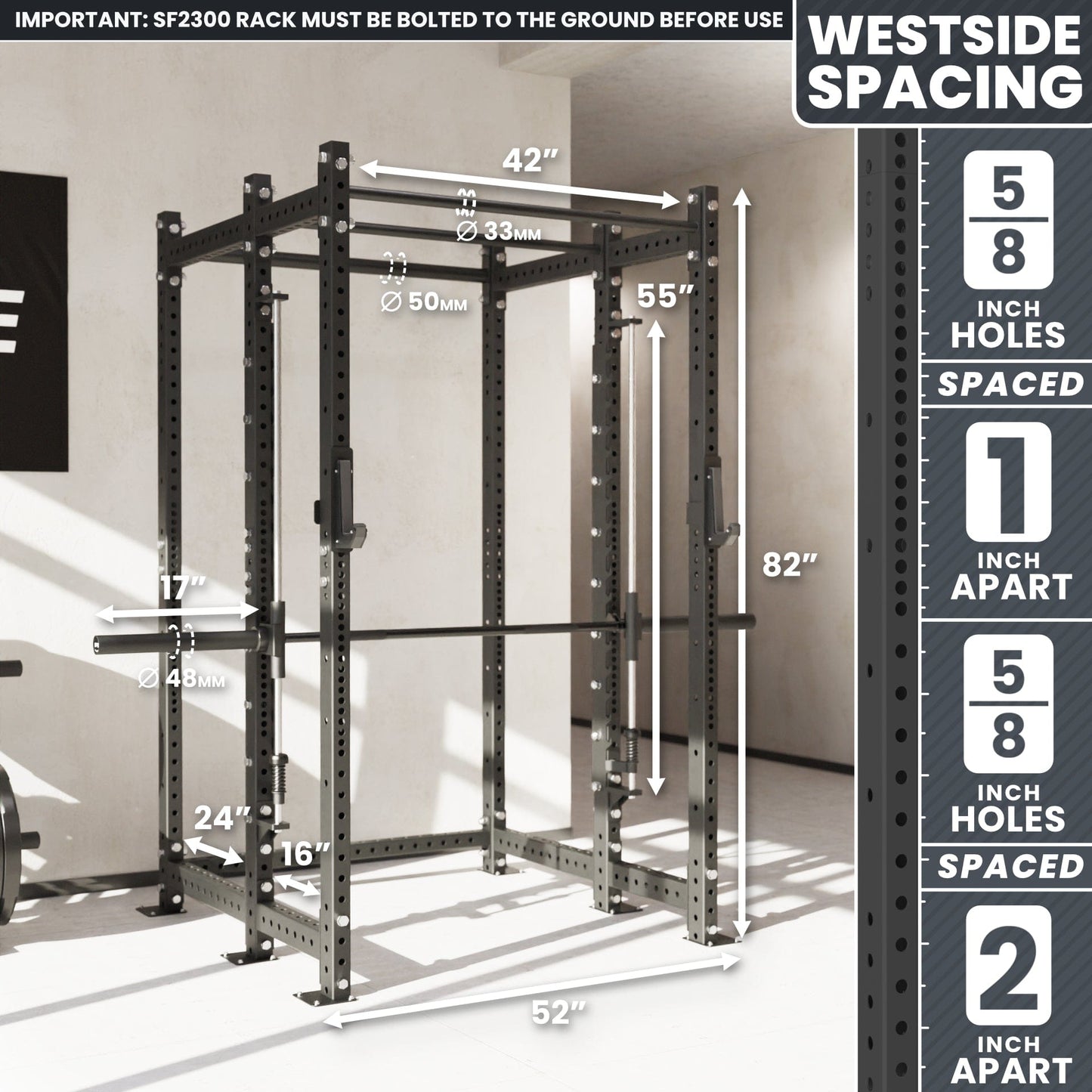 Synergee 2300 Series Power Cage with Smith Machine - Grit Grind Strength