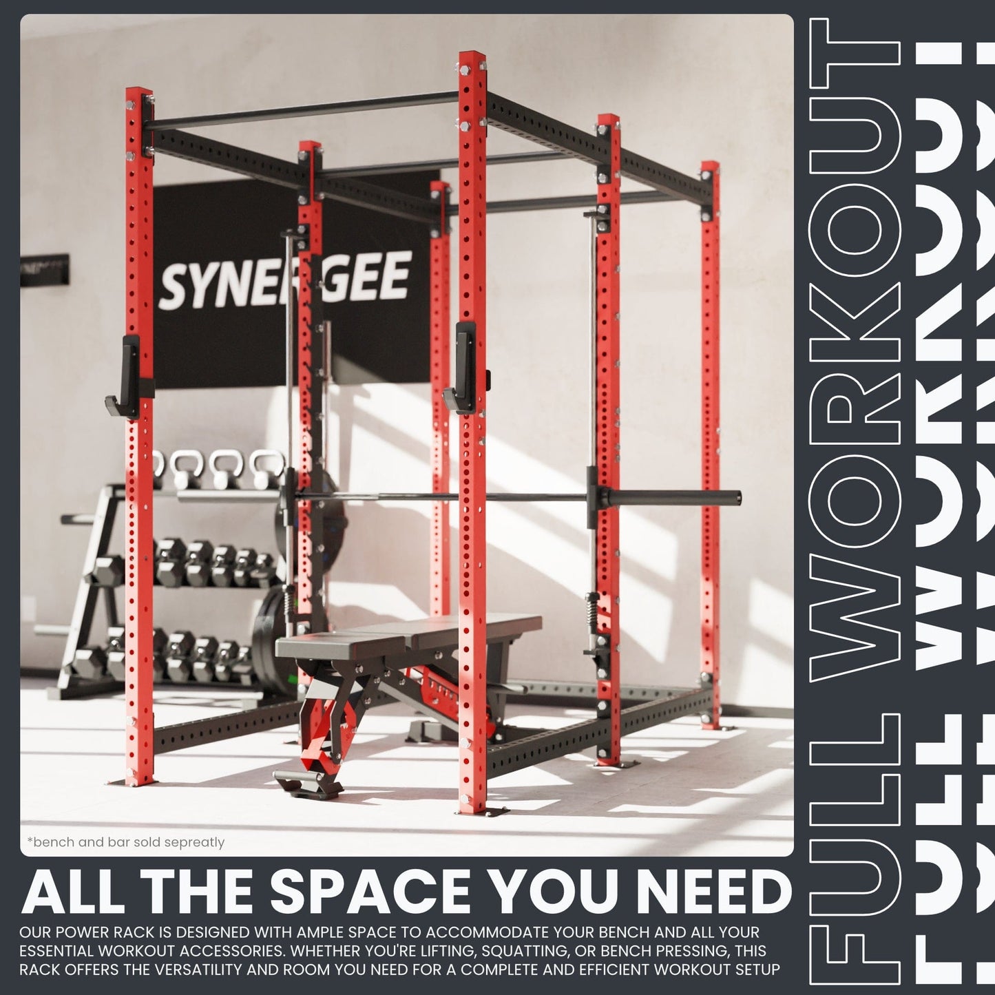 Synergee 2300 Series Power Cage with Smith Machine - Grit Grind Strength