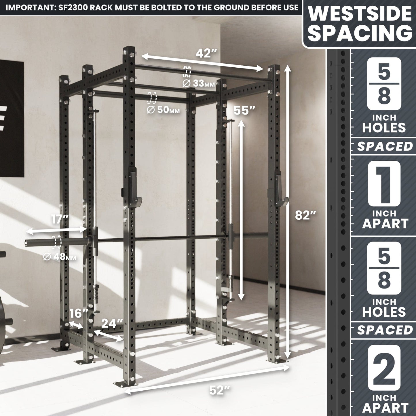 Synergee 2300 Series Power Cage with Smith Machine - Grit Grind Strength