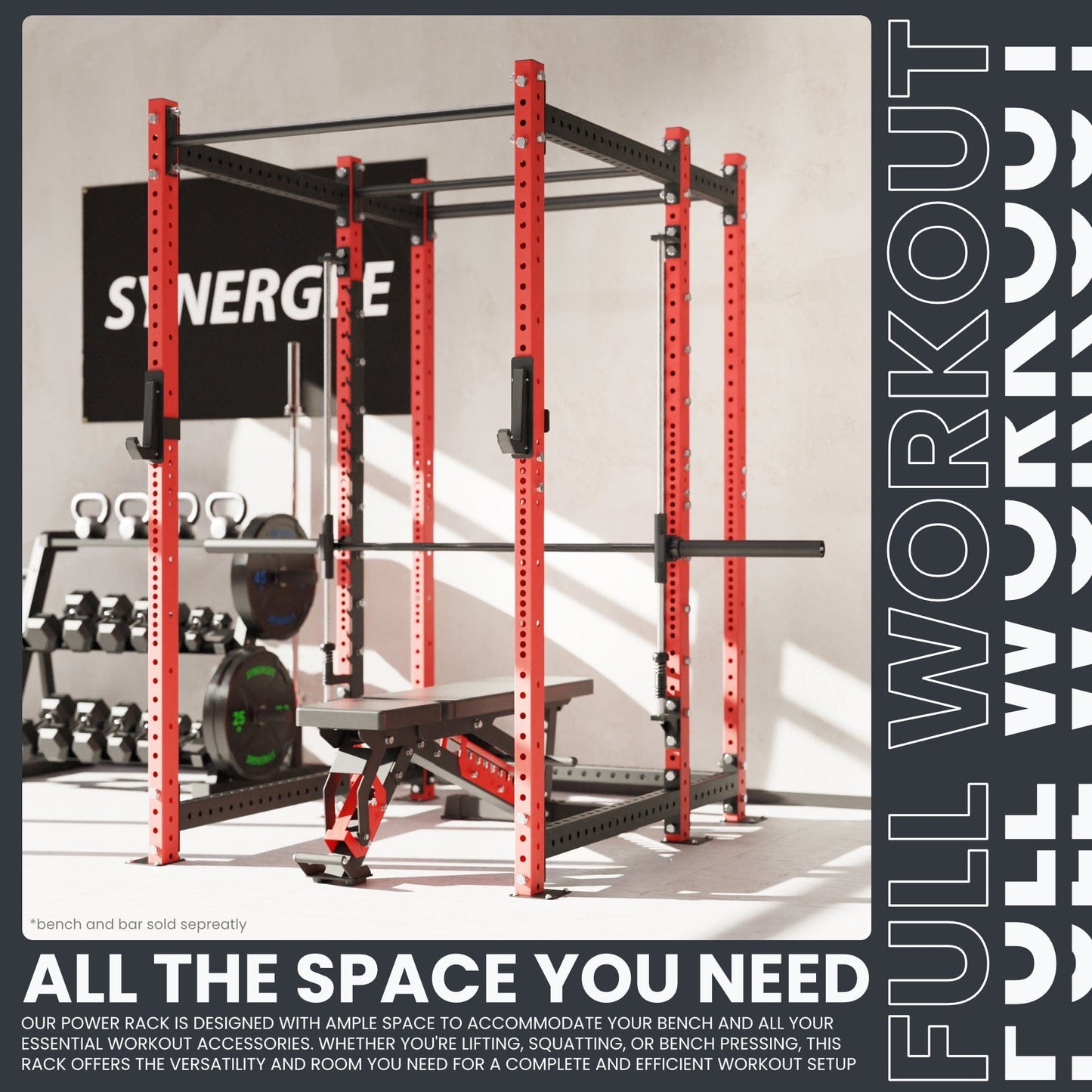 Synergee 2300 Series Power Cage with Smith Machine - Grit Grind Strength