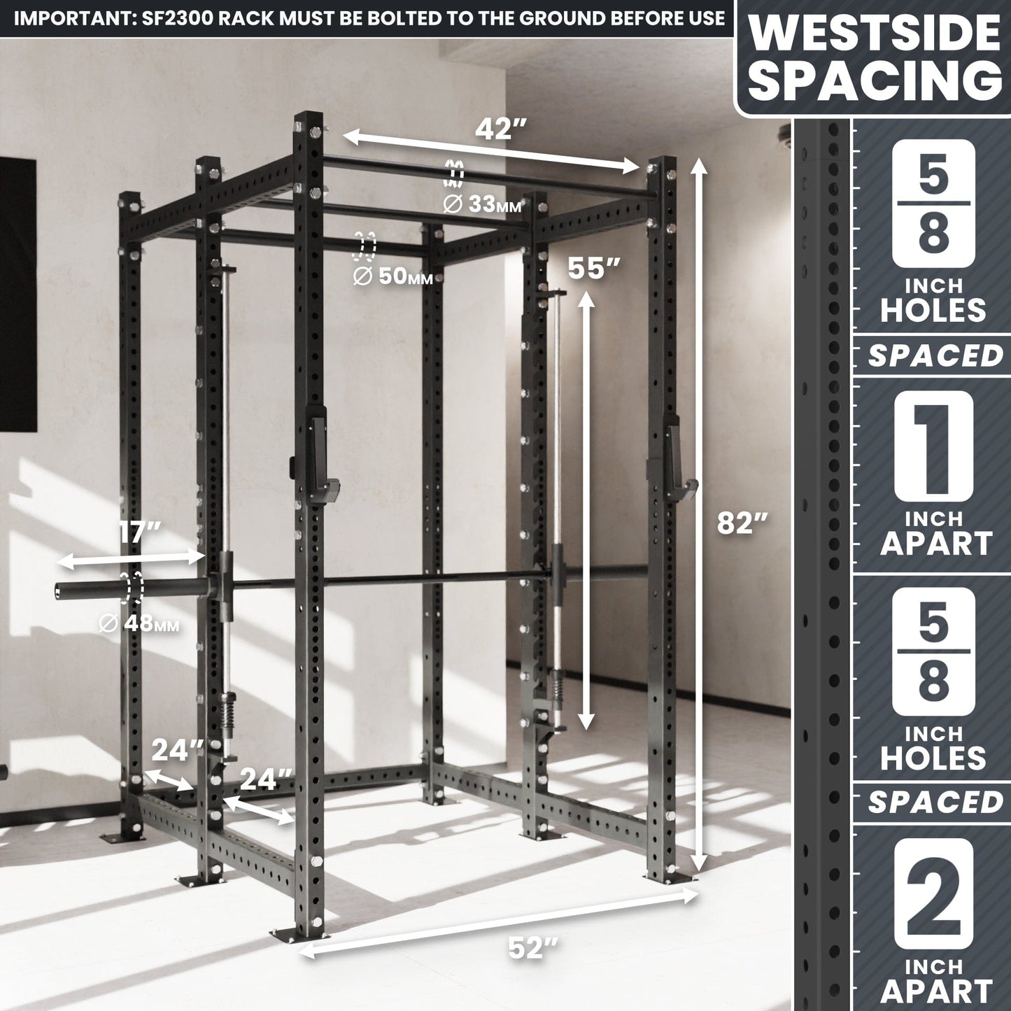 Synergee 2300 Series Power Cage with Smith Machine - Grit Grind Strength