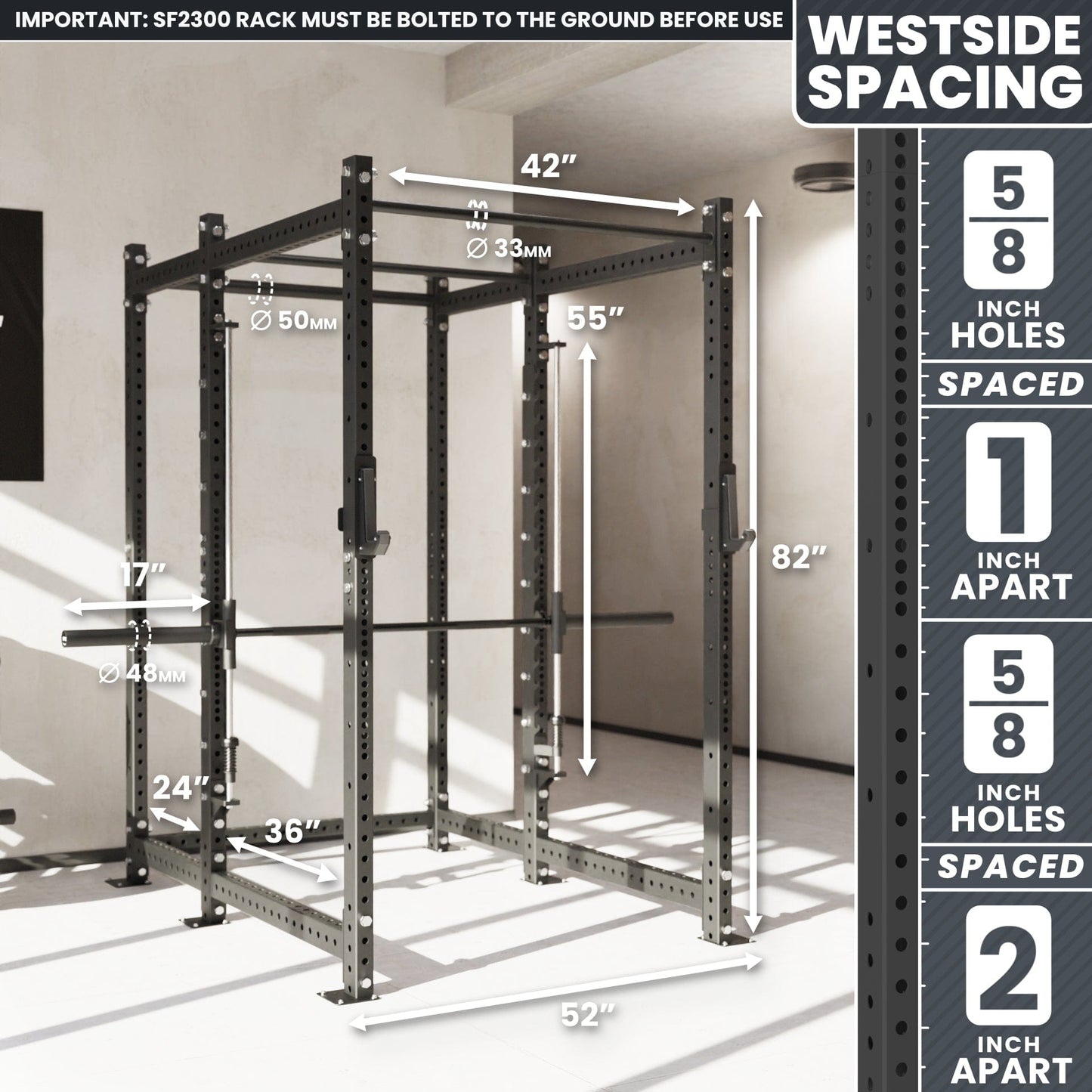 Synergee 2300 Series Power Cage with Smith Machine - Grit Grind Strength