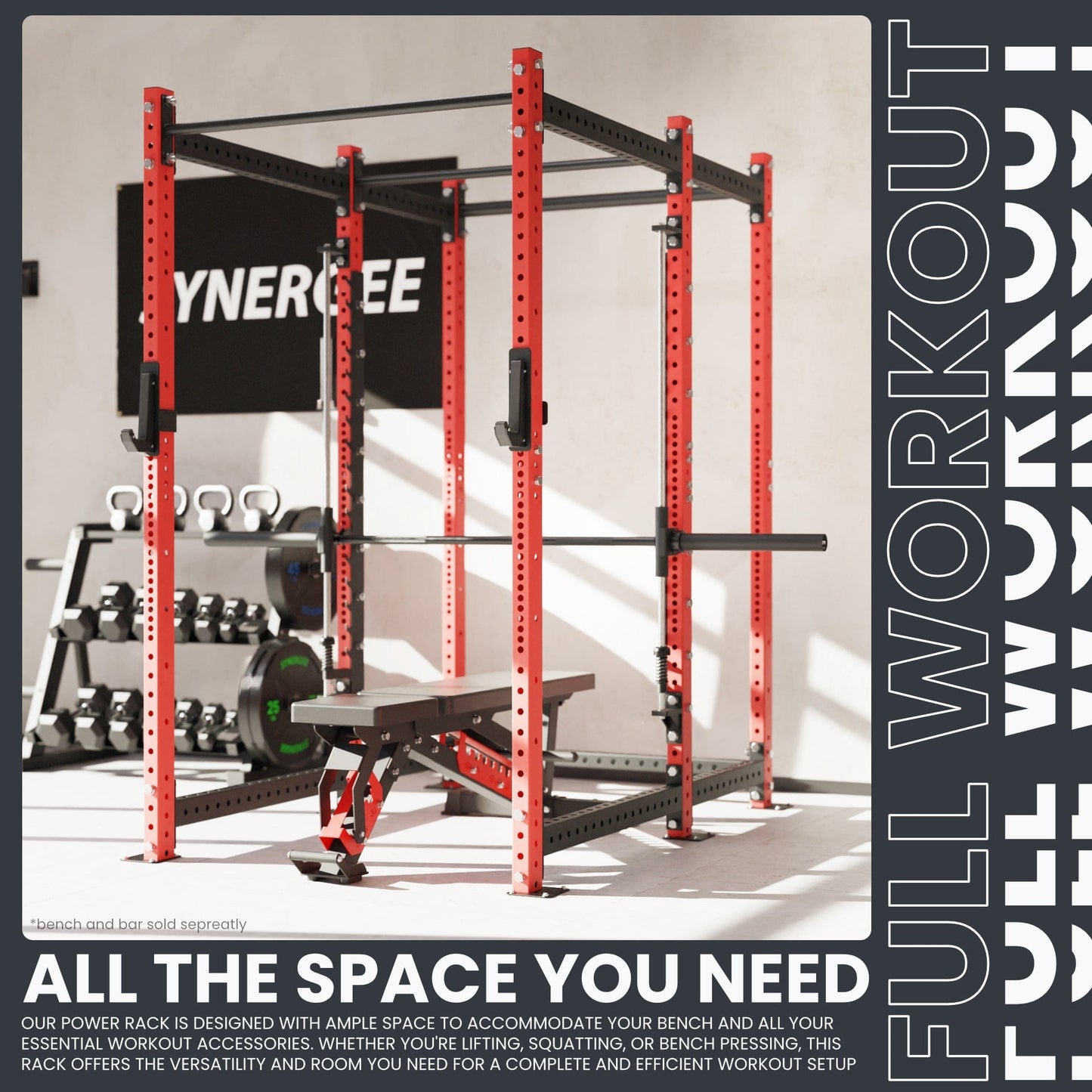 Synergee 2300 Series Power Cage with Smith Machine - Grit Grind Strength