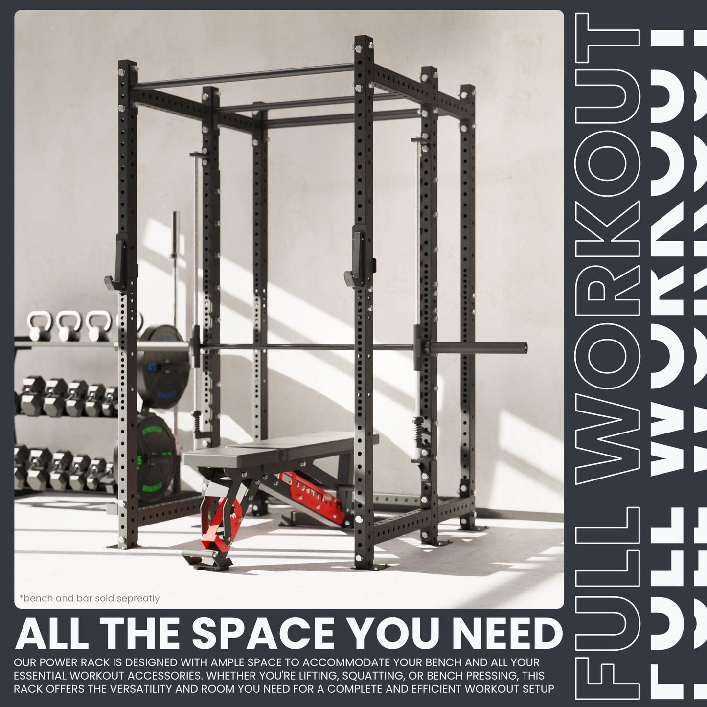 Synergee 2300 Series Power Cage with Smith Machine - Grit Grind Strength